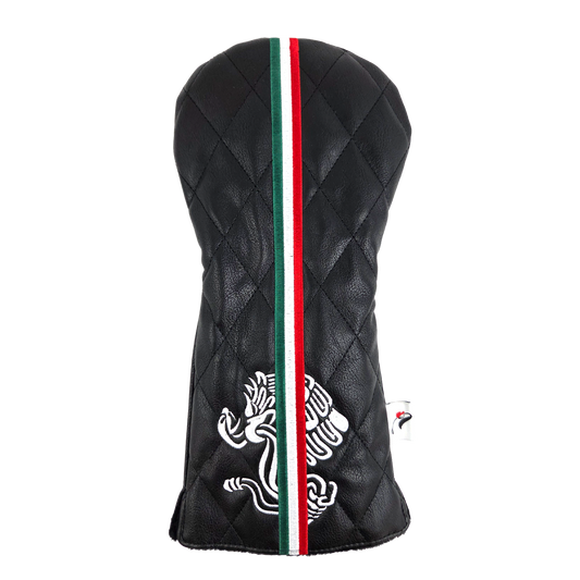 Driver Cover Mexican Flag Racing Stripe Black