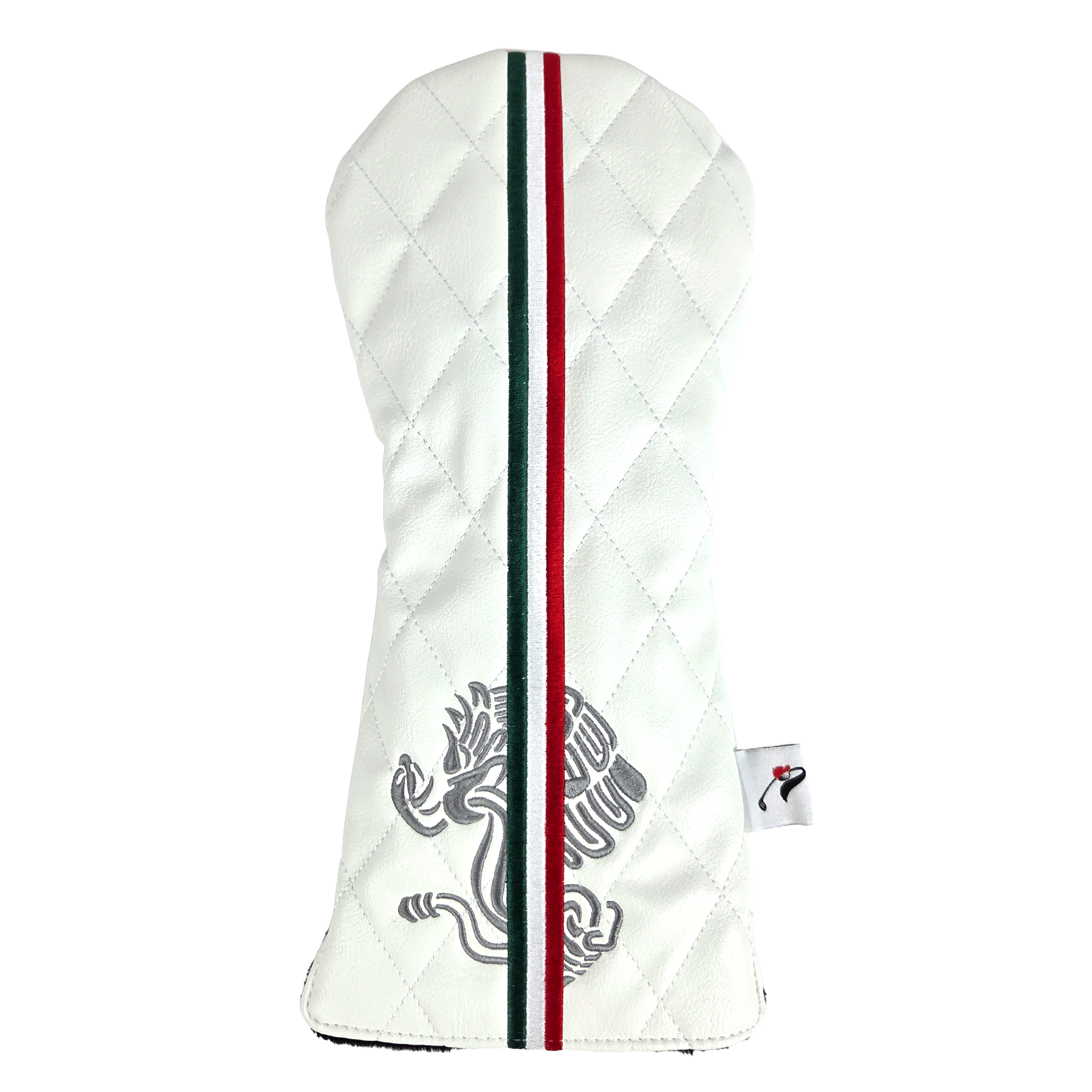 Driver Cover Mexican Flag Racing Stripe White