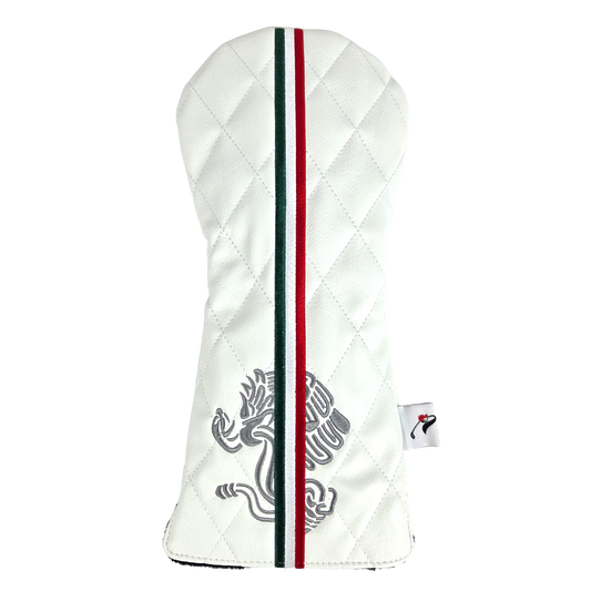 Driver Cover Mexican Flag Racing Stripe White